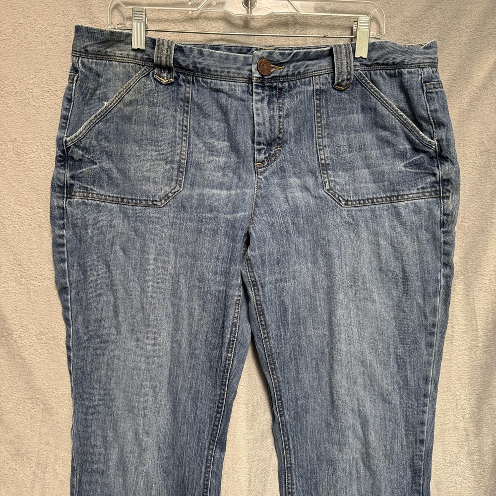 Tommy Hilfiger American Spirit Jeans Womens 14 Blue Mid Rise Flare Stretch - Picture 3 of 16